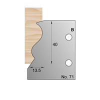 40 x 13.5mm Skirting Profile Cutter in HSS - 71