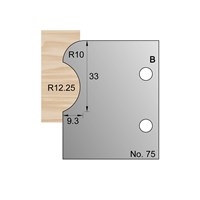 33 x 10mm (R10 & R12.25) Skirting Profile Cutter in HSS - 75
