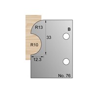 33 x 13mm (R13 & R10) Skirting Profile Cutter in HSS - 76