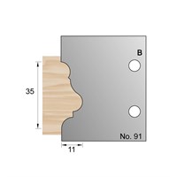 35 x 11mm Astragal Profile Cutter in HSS - 91