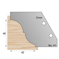 46 x 42 mm Cone Profile Cutter in HSS - H1