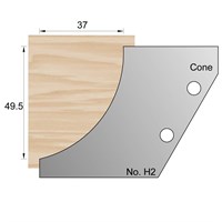 49.5 x 37mm Cone Profile Cutter in HSS - H2
