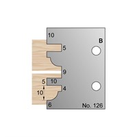 5 x 10mm Ovolo Kitchen Door Profile Cutter in HSS - 126