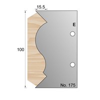 100 x 15.5mm Cornice Profile Cutter in HSS - 175