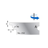 R6 w/ 3mm Quirk Scribe Cutter in HSS - 250