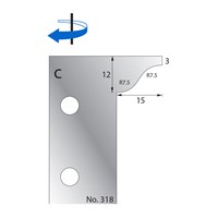 12 x 15mm (R7.5) w/ 3mm Quirk Scribe Cutter in HSS - 318