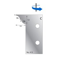 12 x 14mm (R6) w/ 1mm Quirk Scribe Cutter in HSS - 413