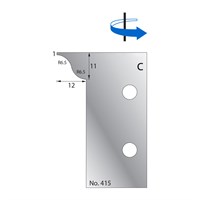 11 x 12mm (R6.5) w/ 1mm Quirk Scribe Cutter in HSS - 415