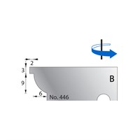 9 x 6mm w/ 3 x 2mm Quirk Scribe Cutter in HSS - 446