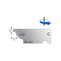 R8 w/ 3mm Quirk Scribe Cutter in HSS - 452