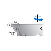 7.5 x 5.5mm w/ 2.5mm Quirk Scribe Cutter in HSS - 456