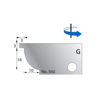 14 x 10mm w/ 3mm Quirk Scribe Cutter in HSS - 560