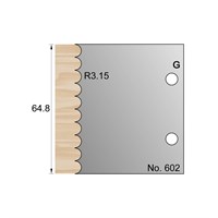 63mm Reeding Profile Cutter in HSS - 602