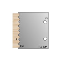 2mm (R3) Reeding Profile Cutter in HSS - 611