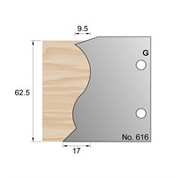 62.5 x 17mm Horn Profile Cutter in HSS - 616