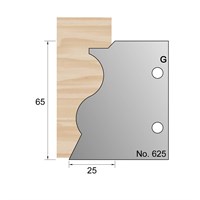 65 x 25mm Skirting Profile Cutter in HSS - 625