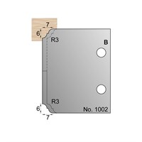 6 x 7mm (R3) Lambs Tongue Profile Cutter in HSS - 1002
