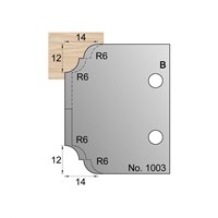 12 x 14mm (R6) Lambs Tongue Profile Cutter in HSS - 1003