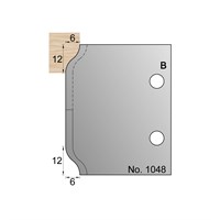12 x 6mm Lambs Tongue Profile Cutter in HSS - 1048