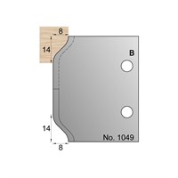 14 x 8mm Lambs Tongue Profile Cutter in HSS - 1049