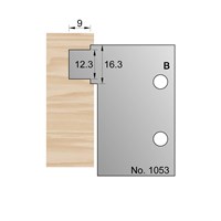 16.3 x 9mm Euro Groove Profile Cutter in HSS - 1053