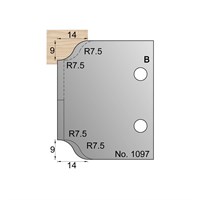9 x 15mm (R7.5) Lambs Tongue Profile Cutter in HSS - 1097