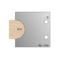 30mm Dia (R15) Nosing Profile Cutter in HSS - 1102