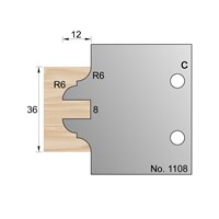 8 x 12mm (R6) Kitchen Door Profile Cutter in HSS - 1108