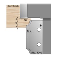 9mm for 18mm Rebate Window Profile Cutter in HSS - 1205