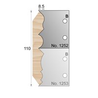110 x 8.5mm Cornice Profile Cutter in HSS - 1252