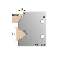 22mm Lambs Tongue Glazing Bar w/ Scribe Profile Cutter in HSS - 1272