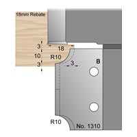 R10 for 18mm Rebate Window Profile Cutter in HSS - 1310