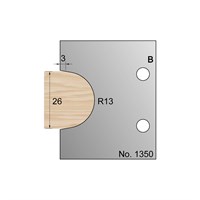 R13 Bullnose Profile Cutter in HSS - 1350