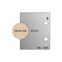 25mm Dia (R12.5) Dowel Profile Cutter in HSS - 1360