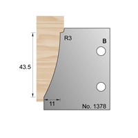 43.5 x 11mm (R3) Skirting Profile Cutter in HSS - 1378