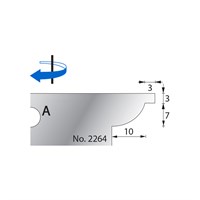 7 x 10mm w/ 3mm Quirk Scribe Cutter in HSS - 2264