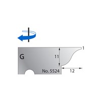 11 x 12mm w/ 1mm Quirk Scribe Cutter in HSS - 5524