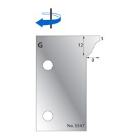 12 x 8mm w/ 3mm Quirk in HSS - 5547
