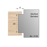 20 x 4mm Serrated Profile Cutter in HSS - 3136