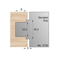 16.3 x 9mm Serrated Profile Cutter in HSS - 3139