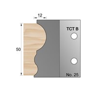 50 x 12mm Handrail Profile Cutter in TCT - 25