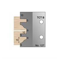 10 x 5mm Shaker Kitchen Door Lambs Tongue Profile Cutter in TCT - 127
