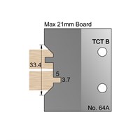 5 x 3mm T, G and V Profile Cutter in TCT - 64A