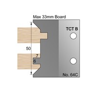 7 x 6mm T , G and V Profile Cutter in TCT - 64C
