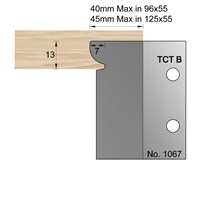 13 x 7mm Drawer Finger Pull Cutter in TCT - 1067