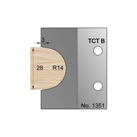 28mm Dia (R14) Bullnose Profile Cutter in TCT - 1351
