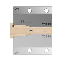 OH - Over-wood 25 x 3mm Ellipsis Panel Cutter in TCT