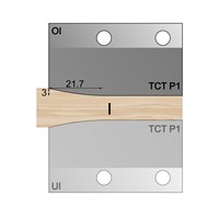 OI - Over-wood 22 x 3mm Ellipsis Panel Cutter in TCT