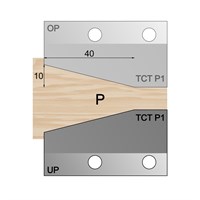 UP - Under-wood 40 x 10mm Bevel Panel Cutter in TCT
