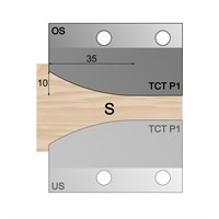 OS - Over-wood 35 x 10mm Ellipsis Panel Cutter in TCT